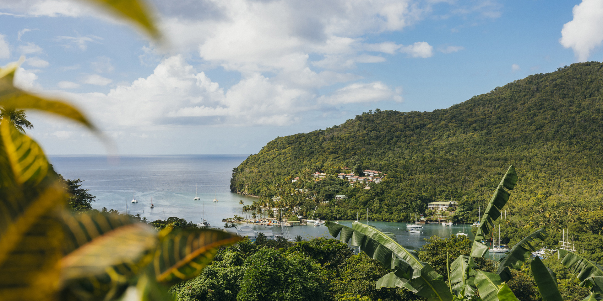 A wide angle view of St Lucia.