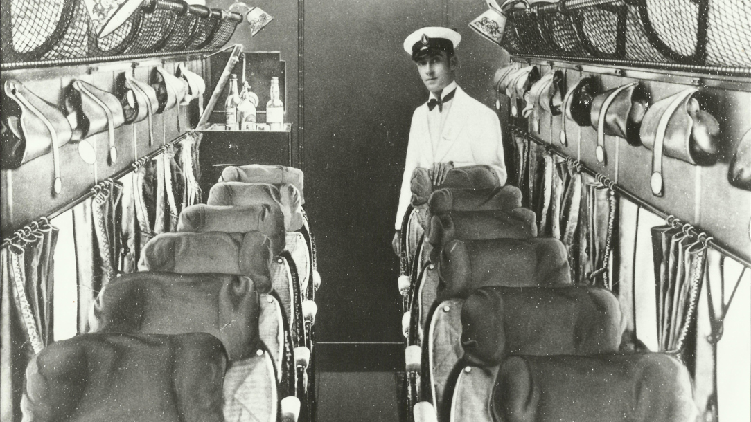 Silver Wings service on an Imperial Airways Armstrong Whitworth Argosy plane.