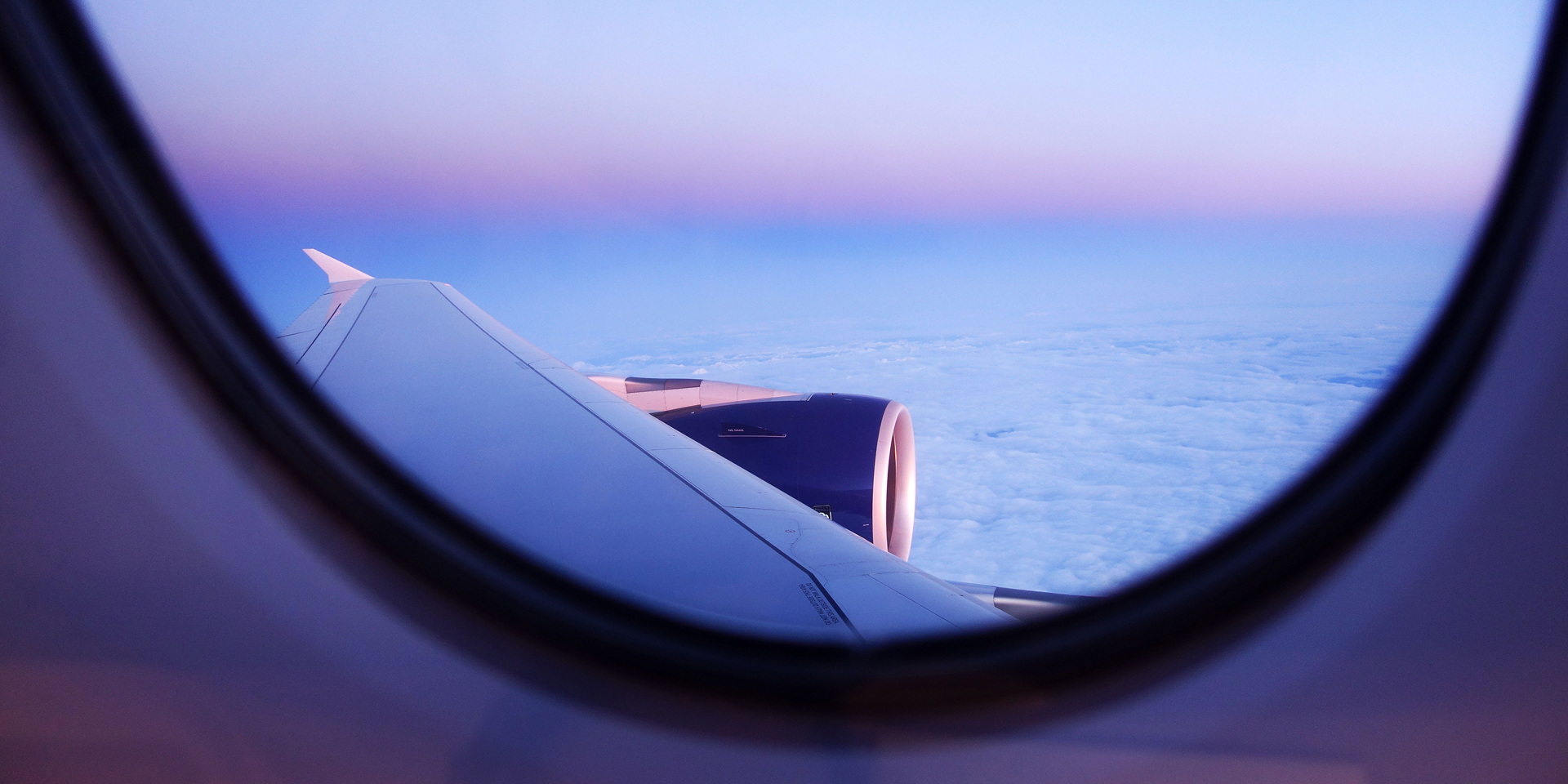 The view from a window on a British Airways flight.