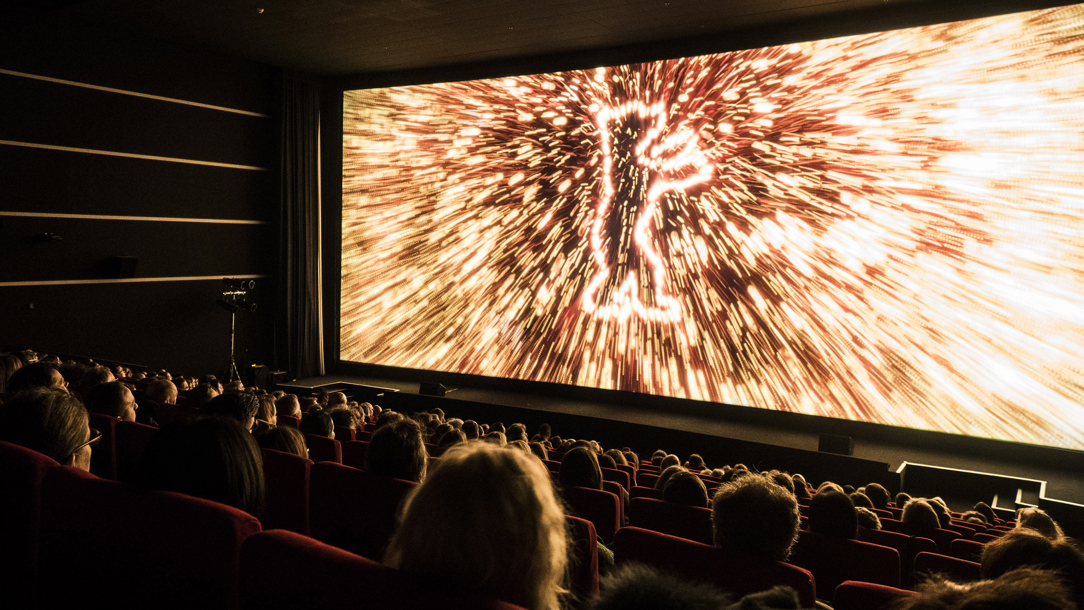 People in a cinema.