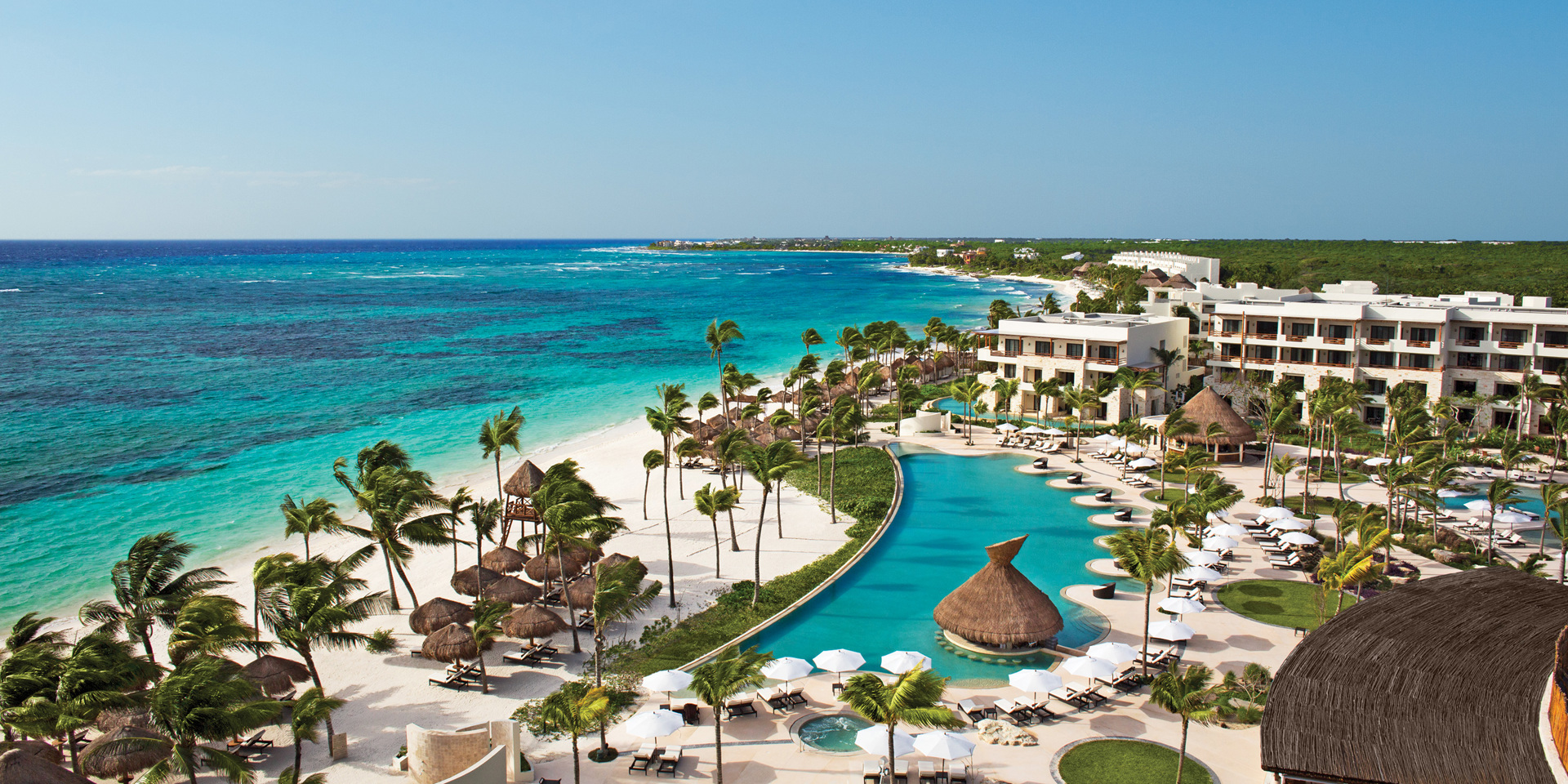 Secrets Akumal Riviera resort next to the sea.